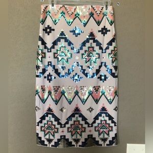 Express sequin midi skirt